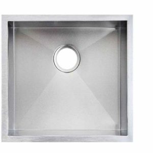 440x440x205mm Satin Stainless Steel Handmade Single Bowl Sink for Flush Mount and Undermount