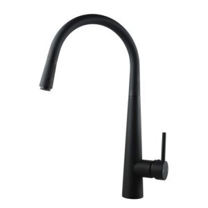 Round Chrome Pull Out Kitchen Sink Mixer Tap