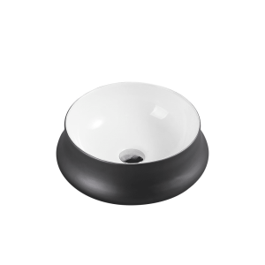 Trier White with Gunmetal finishing Above Counter Round Basin