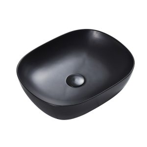 Chur 46 Matt Black Above Counter Basin
