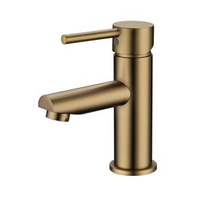 Pentro Brushed Round Basin Mixer