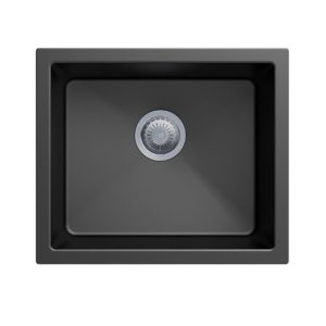 533 x 457 x 205mm Carysil Single Bowl Granite Kitchen/Laundry Sink Top/Flush/Under Mount