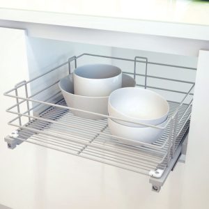 Giamo, Multipurpose Basket Drawer, Soft Close, 175mm H X 450mm W, Chrome Plated