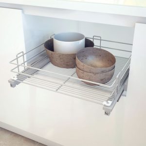 Giamo, Multipurpose Basket Drawer, Soft Close, 125mm H X 400mm W, Chrome Plated