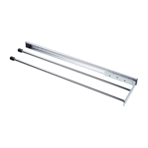 Veronar, Pull Out Towel Rail, 2 Arm, Chrome Plate