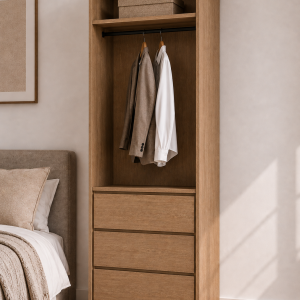 900mm Wardrobe Cabinet With Hanging And Drawer