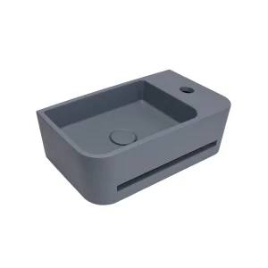 VIVO 43 Concrete Wall-Hung Basin-Blue Ashes
